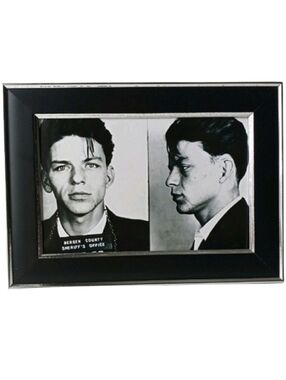 Frank Sinatra Music Mugshot Vintage Retro Decor Blues Rock Icon Crimeb Jail Art